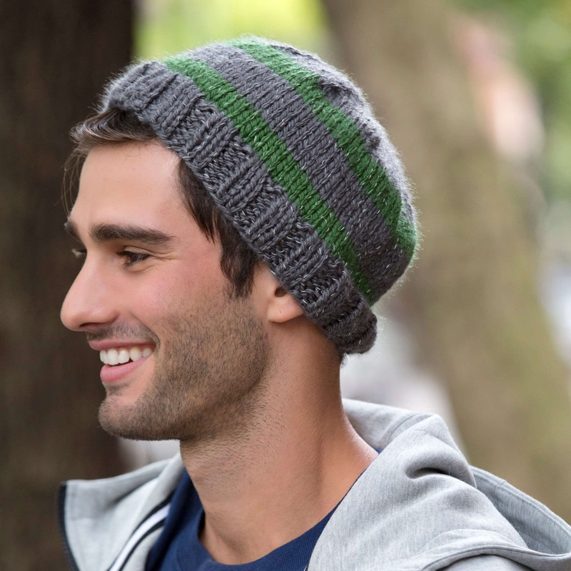 Red Heart Knit Take a Shine Beanie
