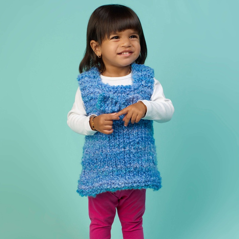 Red Heart Knit Tunic for Baby|6 mos|9 mos|12 mos|18 mos