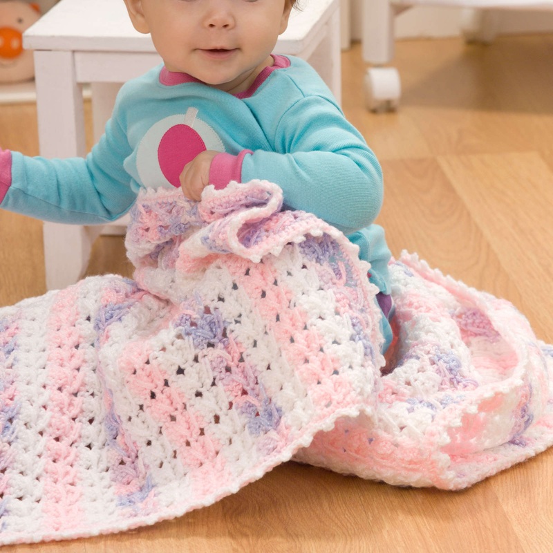 Red Heart Sweet Dreams Crochet Baby Blanket