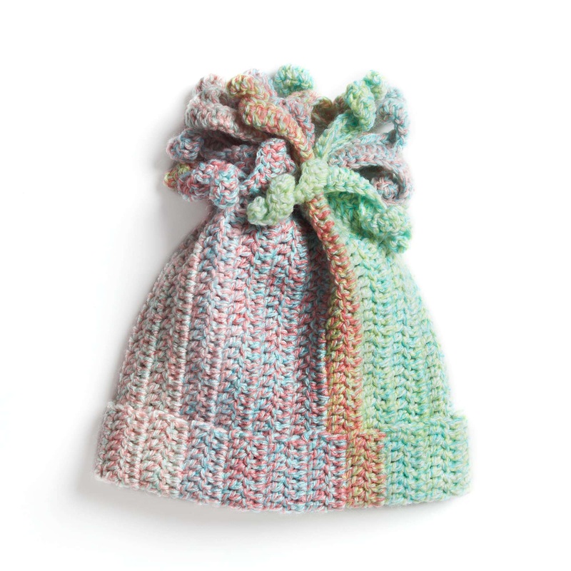 Red Heart Tasseled Tube Hat|Single Size|Small