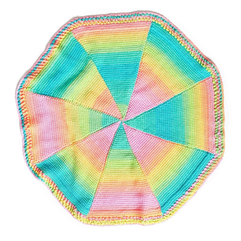 Red Heart Tunisian Crochet Carousel Baby Blanket