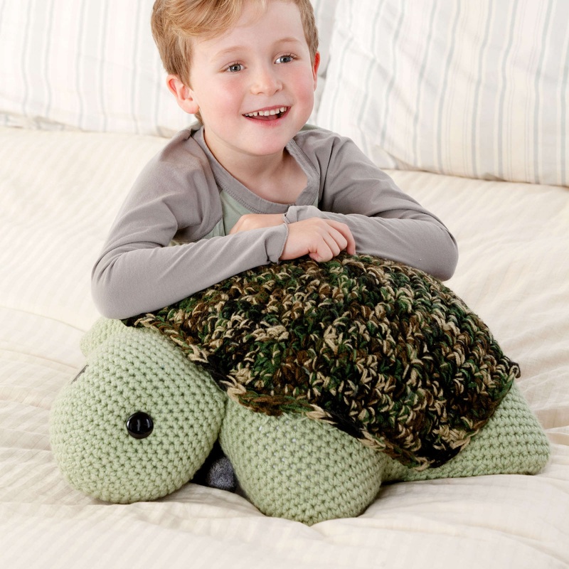 Red Heart Crochet Turtle Pillow Pal