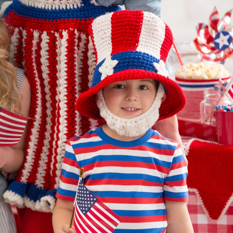 Red Heart Crochet Uncle Sam Hat and Beard