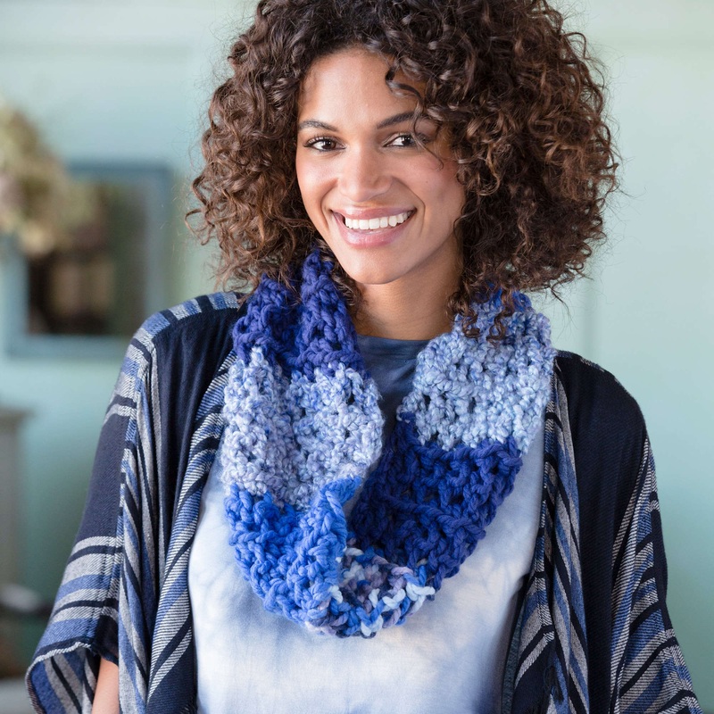 Red Heart Crochet Uniquely You Suede Cowl