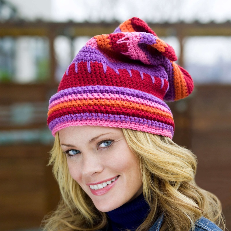 Red Heart Crochet Valentine Hat