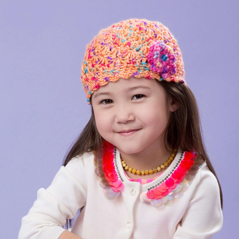 Red Heart Crochet Vintage Cutie Hat