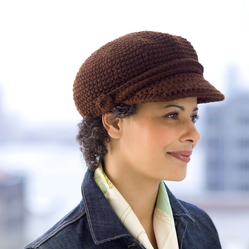 Red Heart Crochet Visor Cap|Single Size