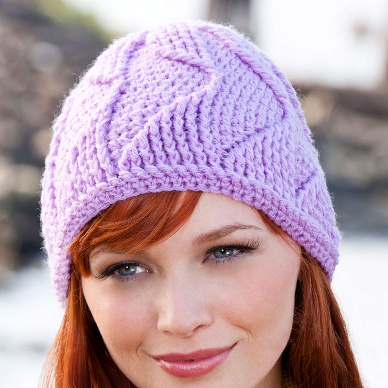 Red Heart Crochet Waves-A-Head Hat