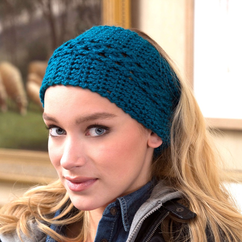 Red Heart Crochet Wide Vortex Headwarmer