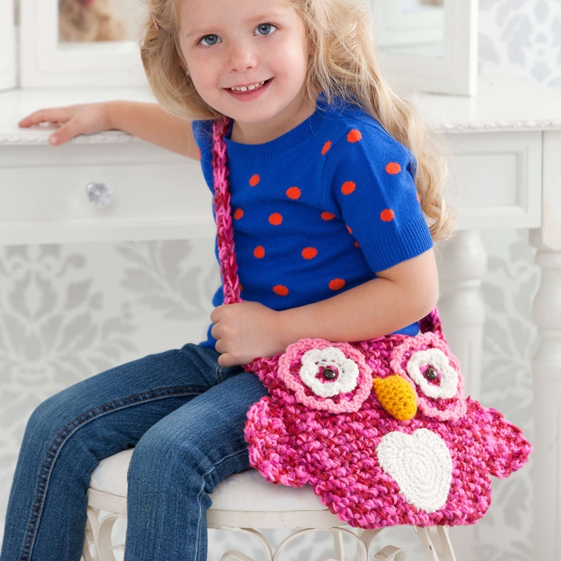 Red Heart Crochet Wise Owl Tote Bag