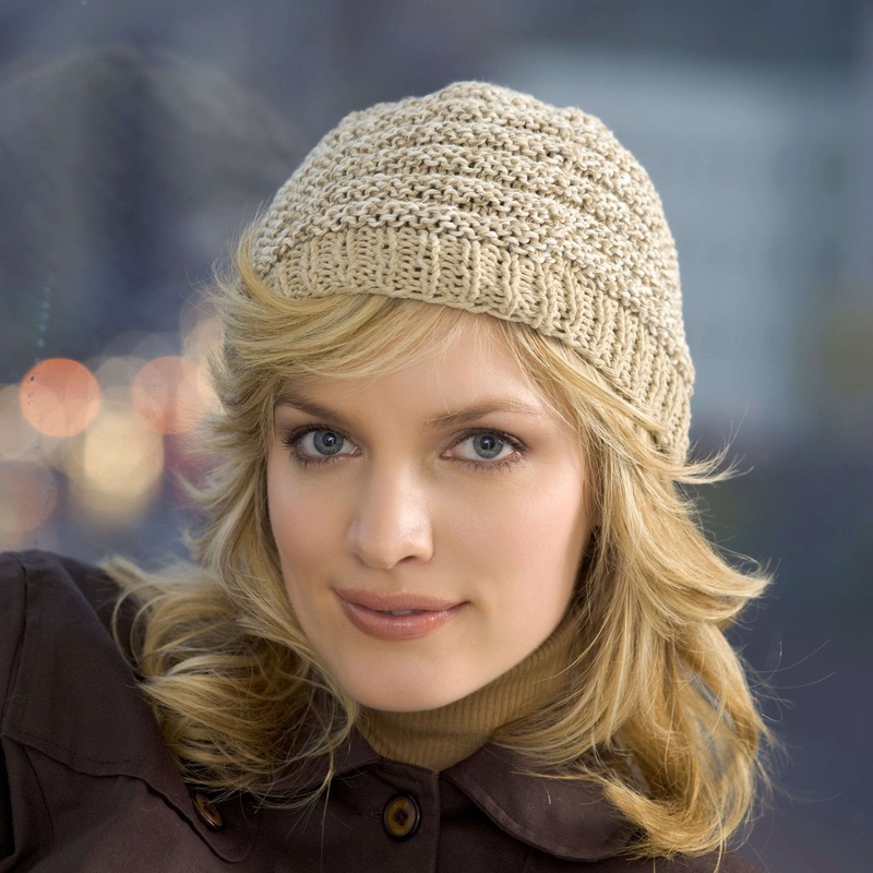 Red Heart Knit Welted Cap|Medium|Small