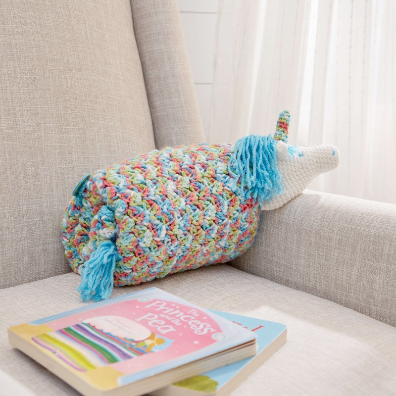 Red Heart Unicorn Crochet Baby Blanket