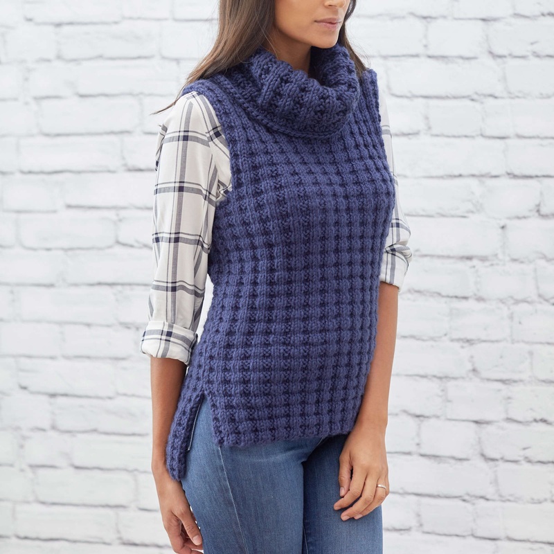 Red Heart Waffle Stitch Vest|2XL|3XL|Large|Medium|Small|XL
