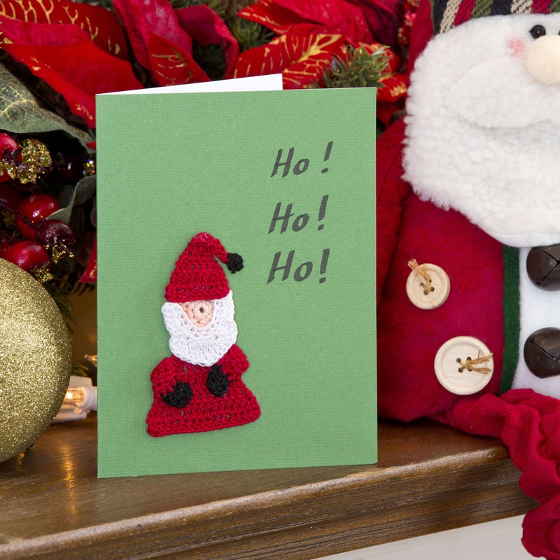 Aunt Lydia’s Crochet Santa Christmas Card Motif