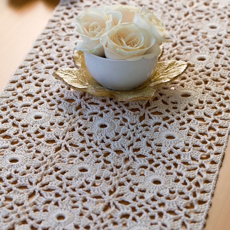 Aunt Lydia’s Crochet Starburst Table Runner
