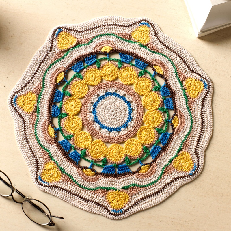 Aunt Lydia’s Crochet Sun Blossom Mandala Doily