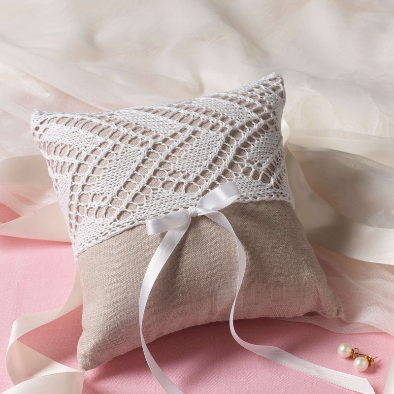 Aunt Lydia’s Knit Ring Bearer’s Pillow