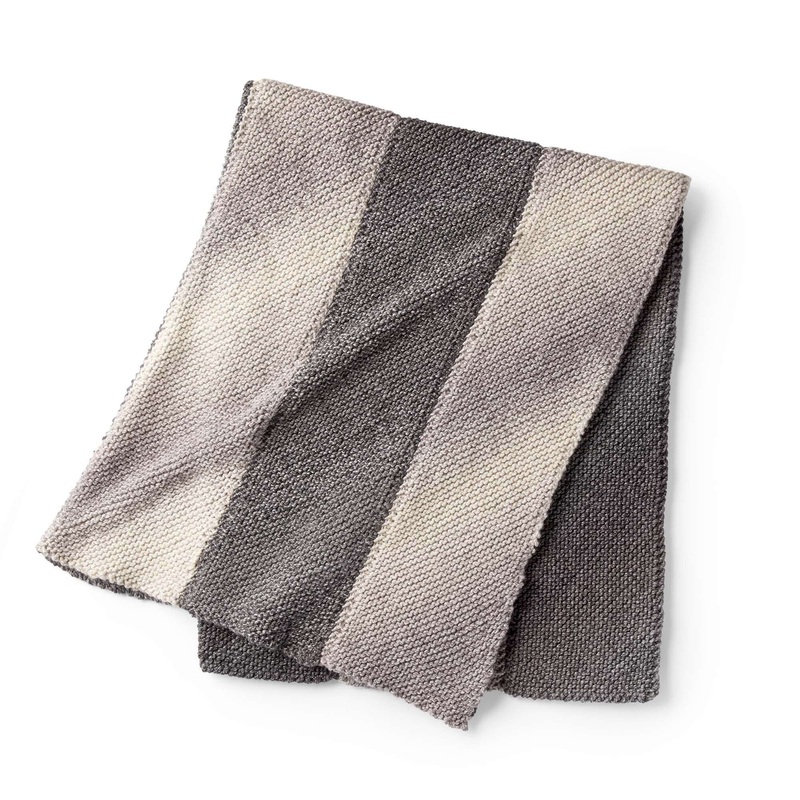 Bernat Chevron Panels Blanket to Knit