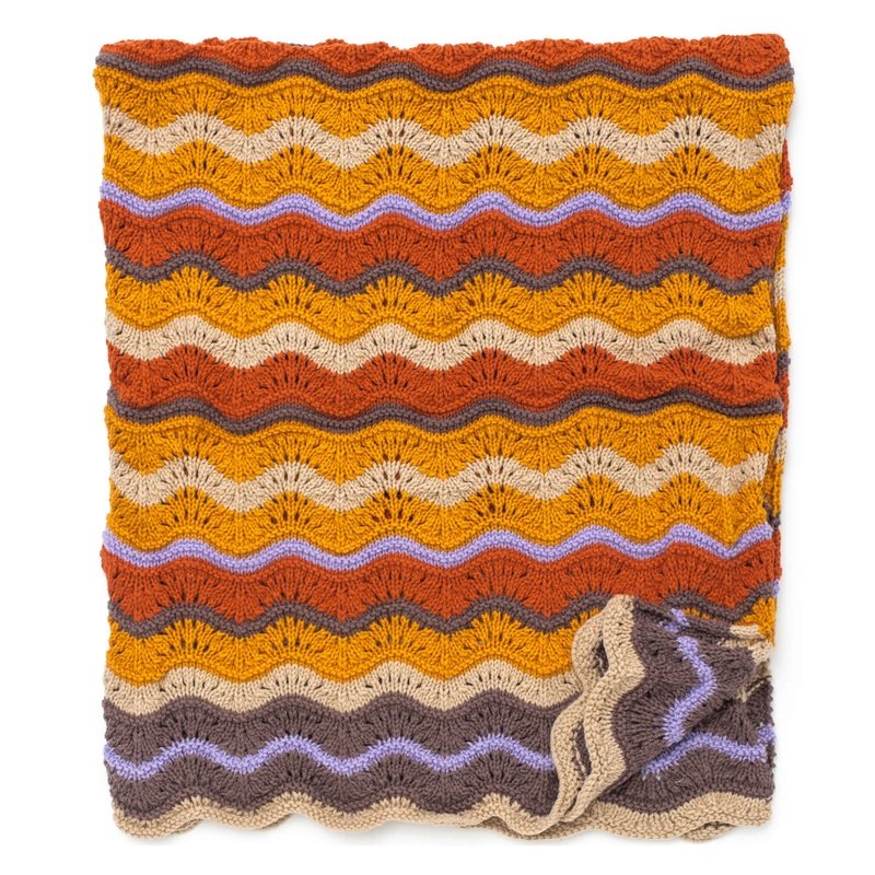 Bernat Chevron Retro Knit Blanket