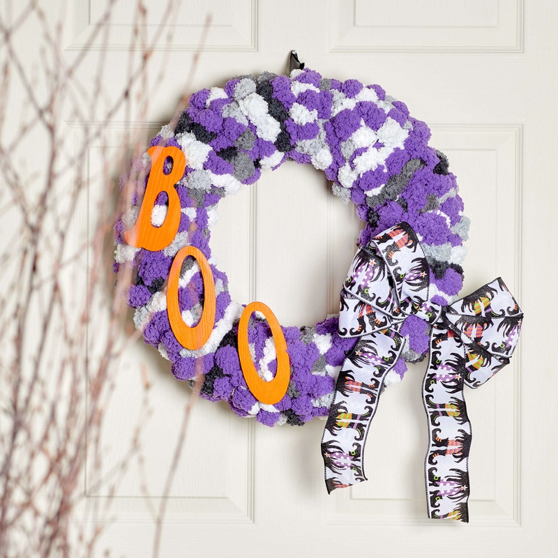 Red Heart BOO Halloween Wreath