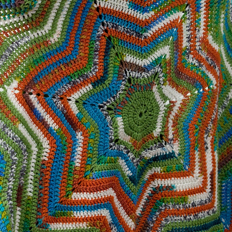 Red Heart Crochet 7 Point Star Throw