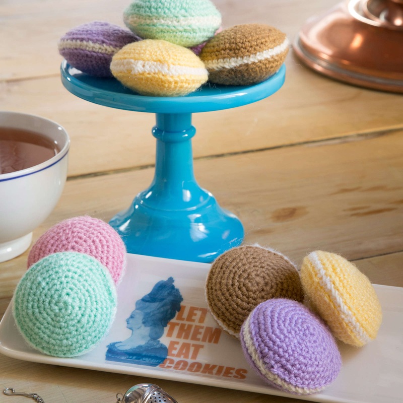 Red Heart Crochet Adorable Macarons