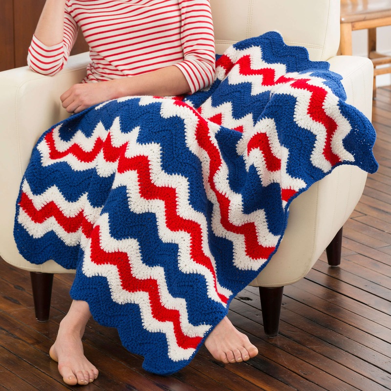 Red Heart Crochet America’s Ripple Throw