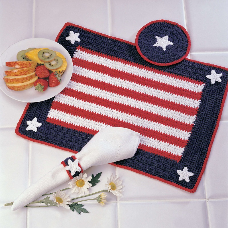 Red Heart Crochet Americana Place Setting