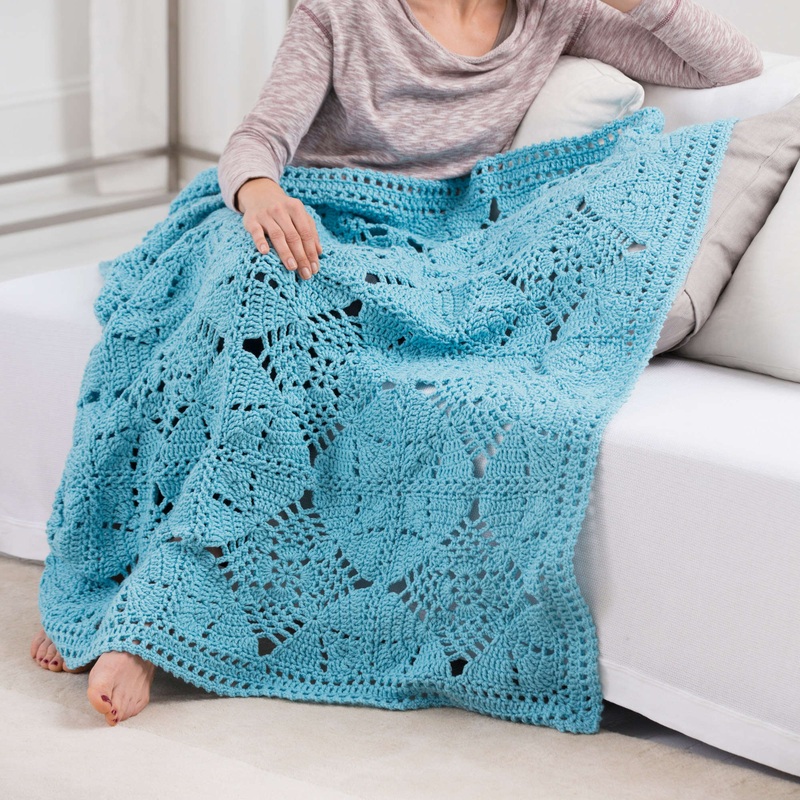 Red Heart Crochet April Showers Throw