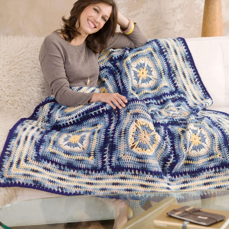Red Heart Crochet Artisan Throw