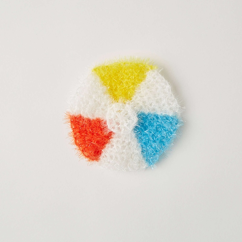 Red Heart Crochet Beach Ball Scrubby