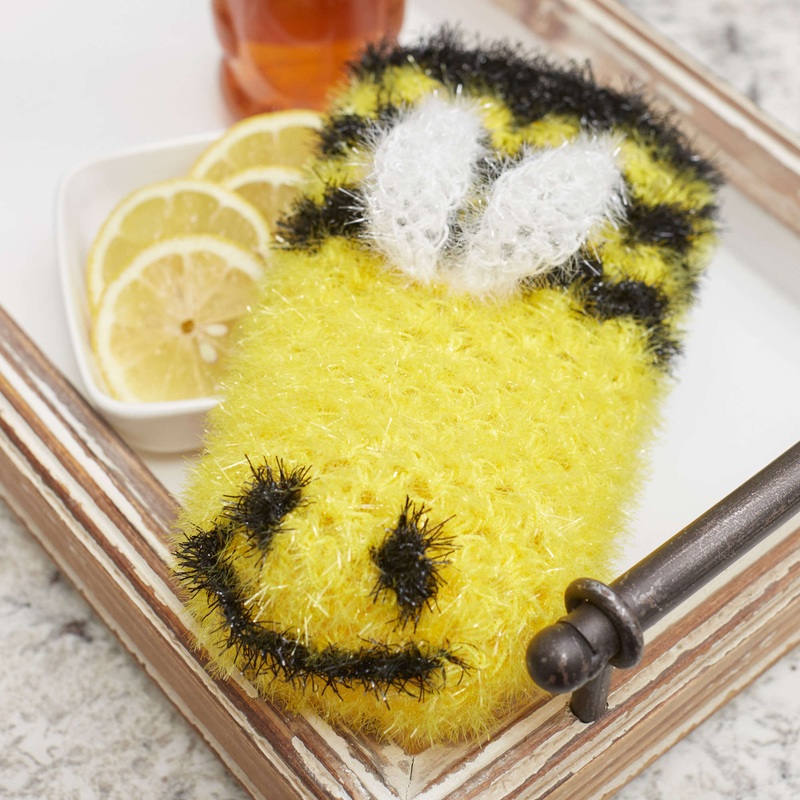 Red Heart Crochet Bee Sparky Clean Scrubby