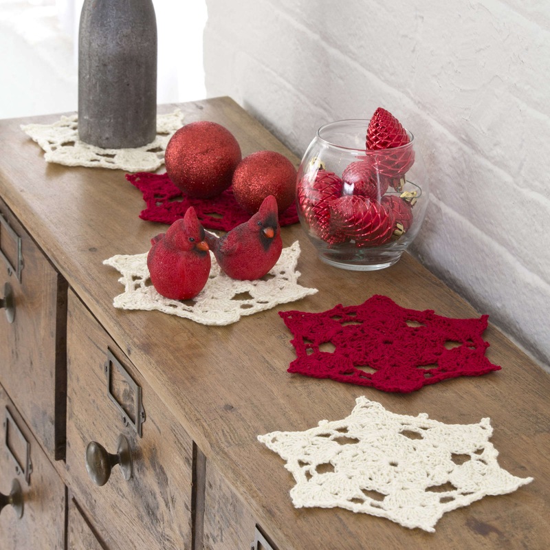 Red Heart Crochet Big Snowflake Doilies