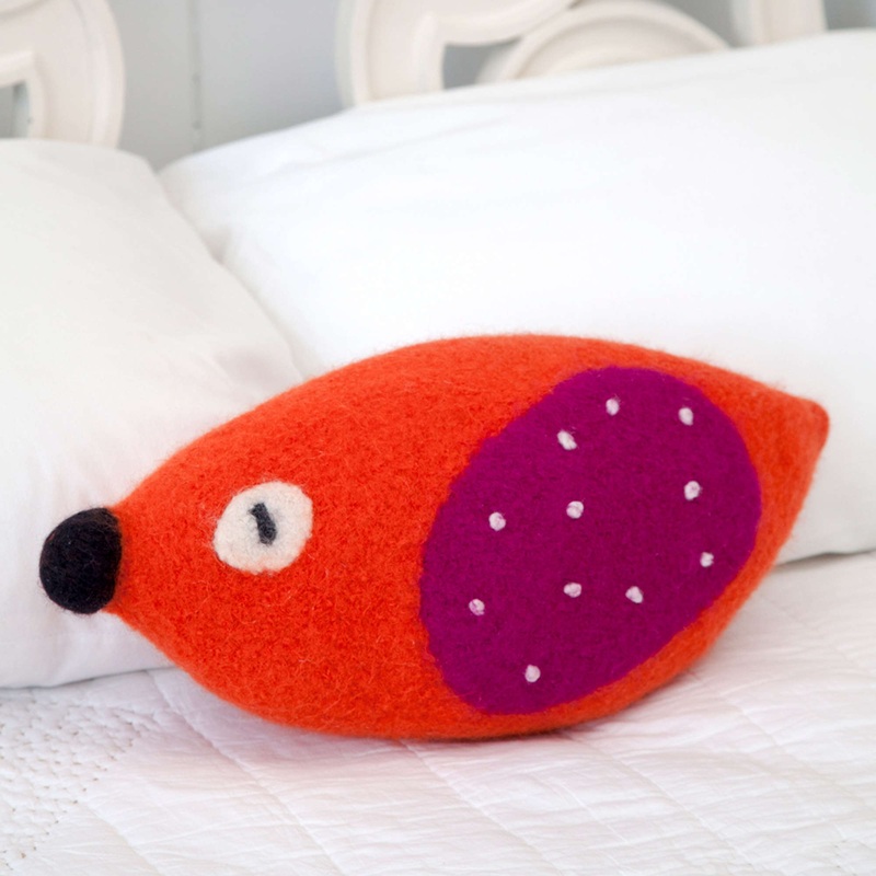 Red Heart Crochet Bird Up Pillow
