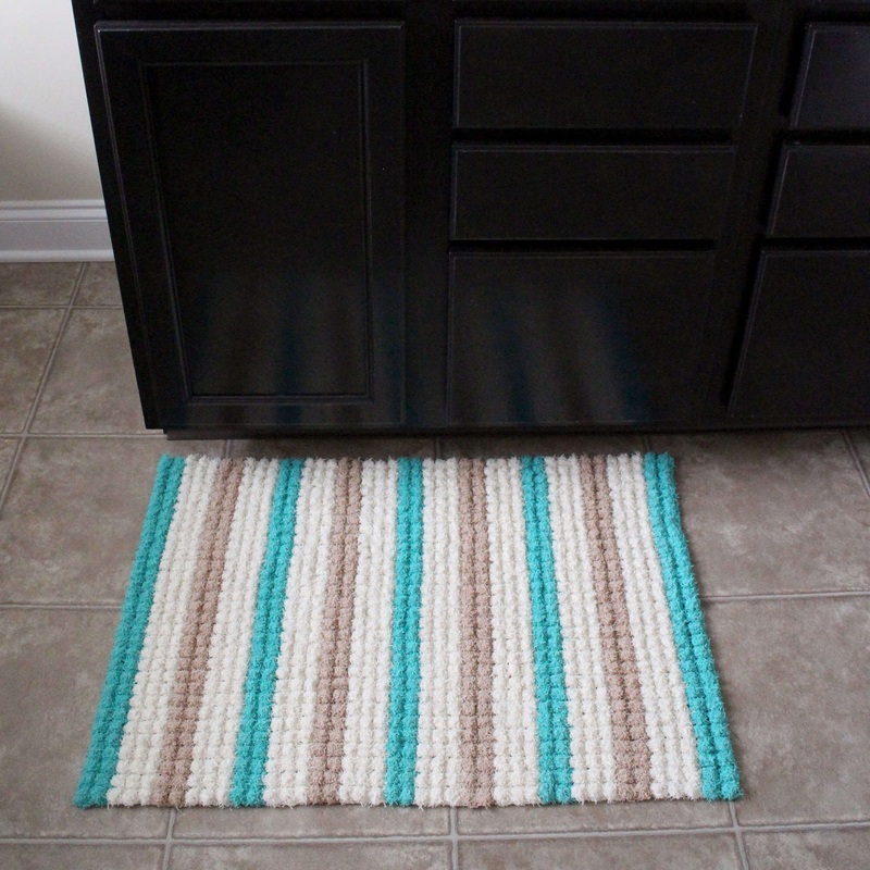 Red Heart Crochet Bobble Scrubby Bath Mat