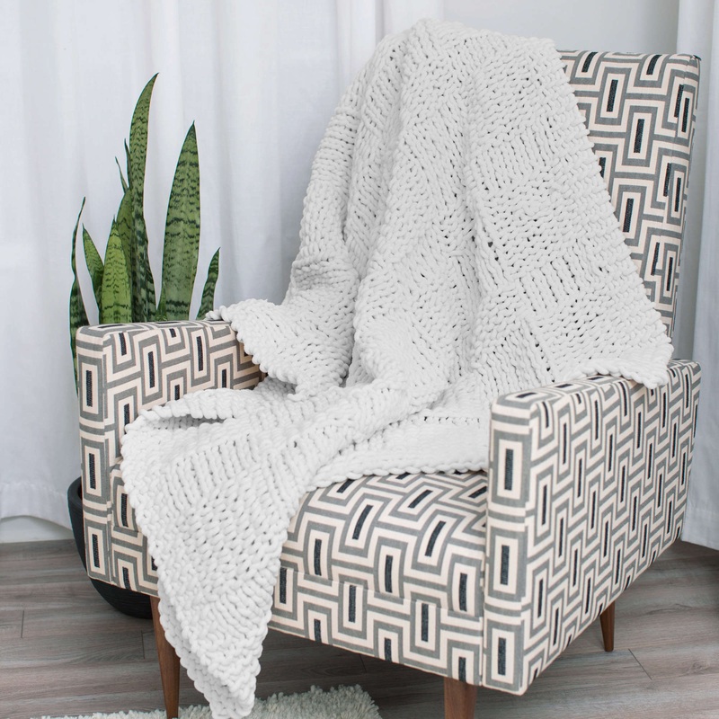 Red Heart Knit Beautiful Basketweave Throw