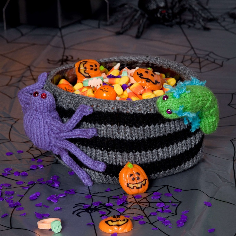 Red Heart Knit Bug Infested Bowl