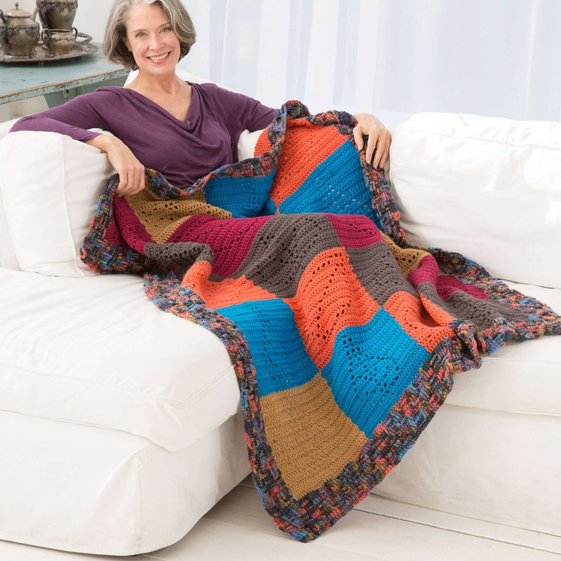 Red Heart Caring Comfort Crochet Throw