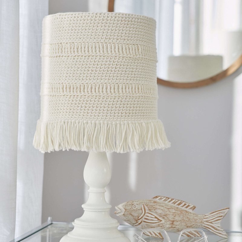 Red Heart Coastline Lampshade Cover