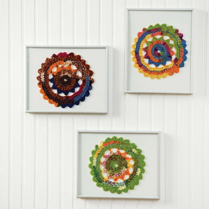 Red Heart Colorful Crochet Doilies