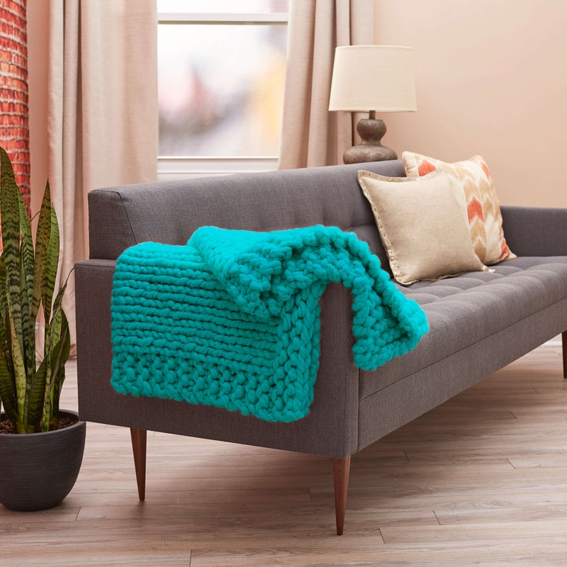 Red Heart Cool Comforts Knit Throw
