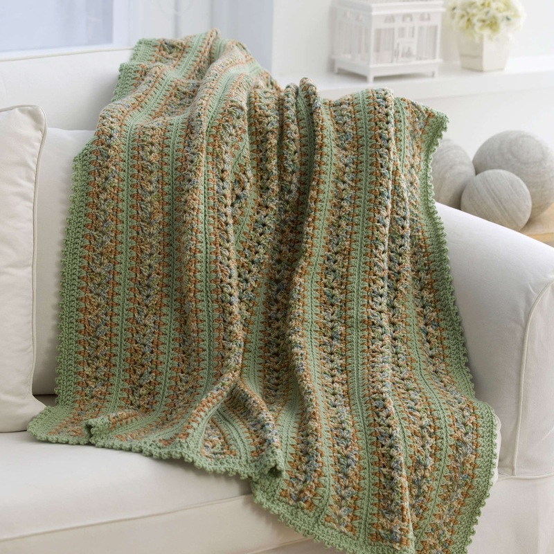 Red Heart Country Home Crochet Throw