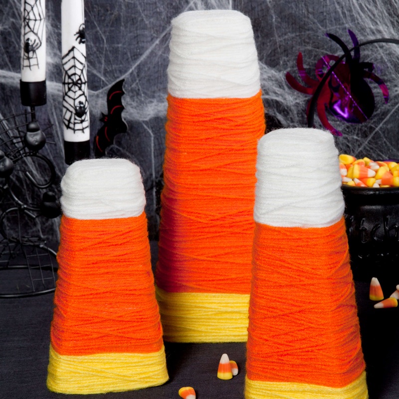Red Heart Craft Candy Corn Wrapped Cones