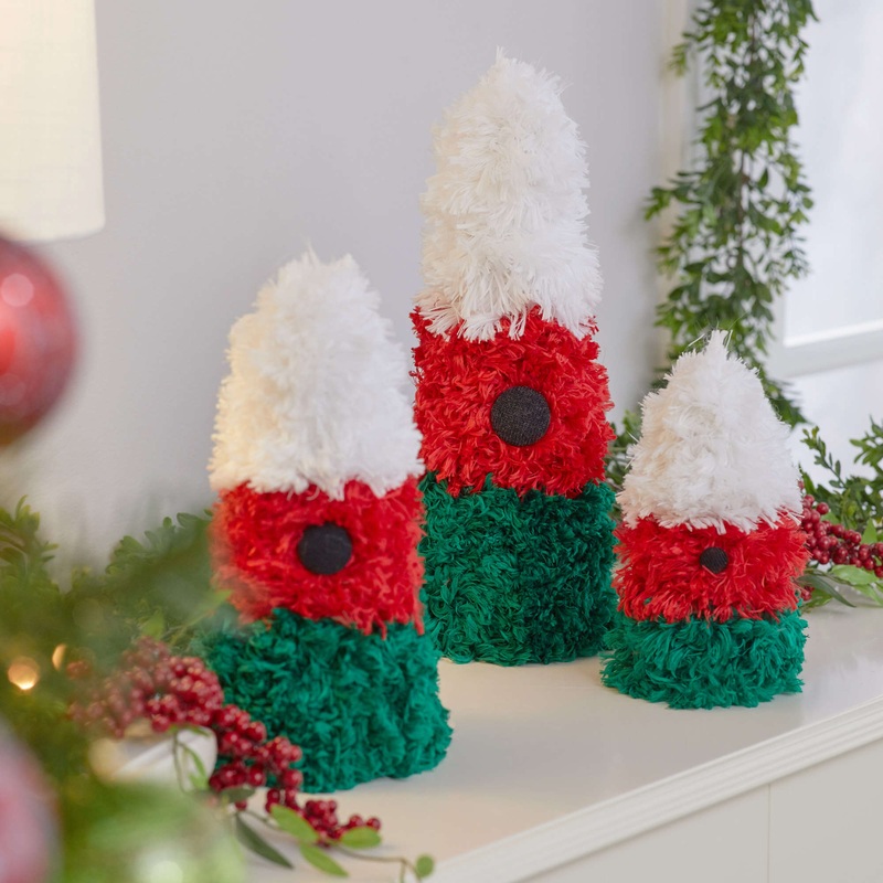 Red Heart Craft Christmas Tree Trio
