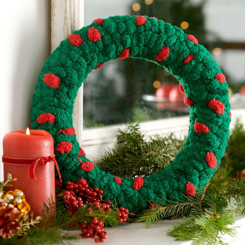 Red Heart Craft Christmas Wreath