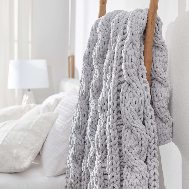 Red Heart Craft Cleverly Cabled Throw