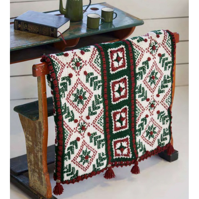 Red Heart Crochet Austrian Sleigh Robe