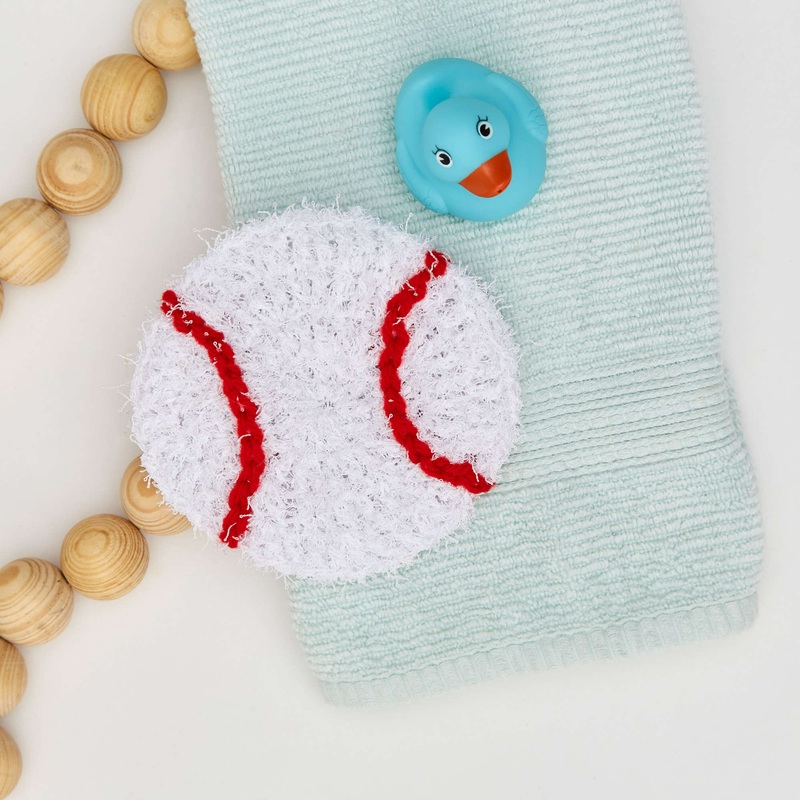 Red Heart Crochet Baseball Scrubby