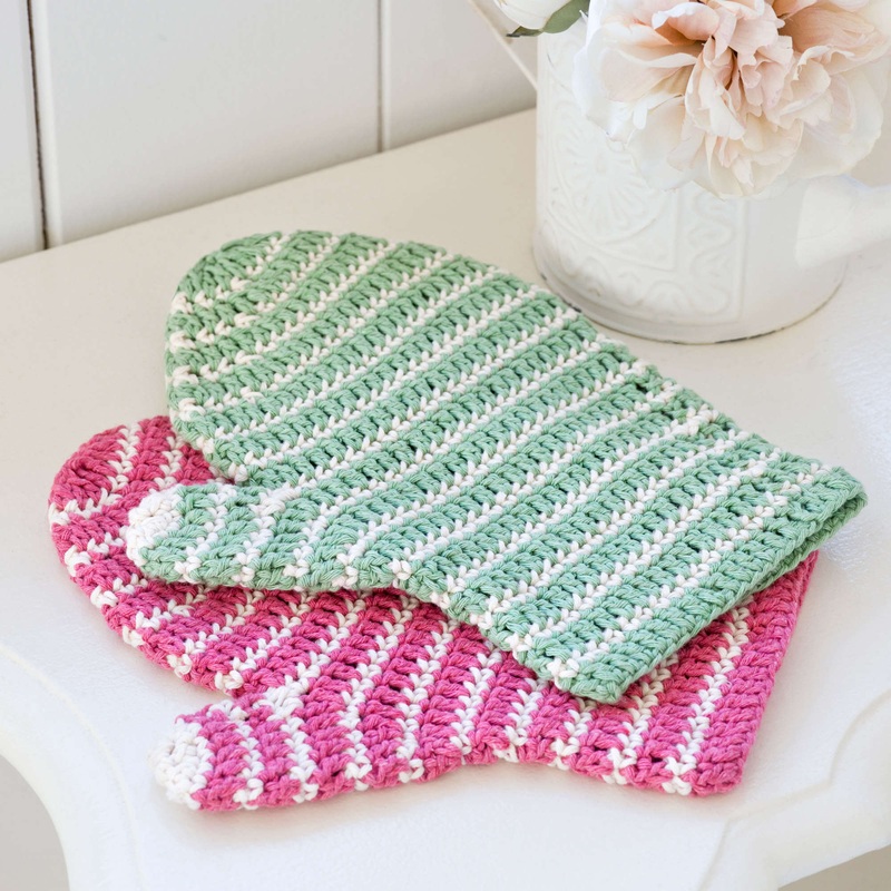 Red Heart Crochet Bath Mitt|Single Size