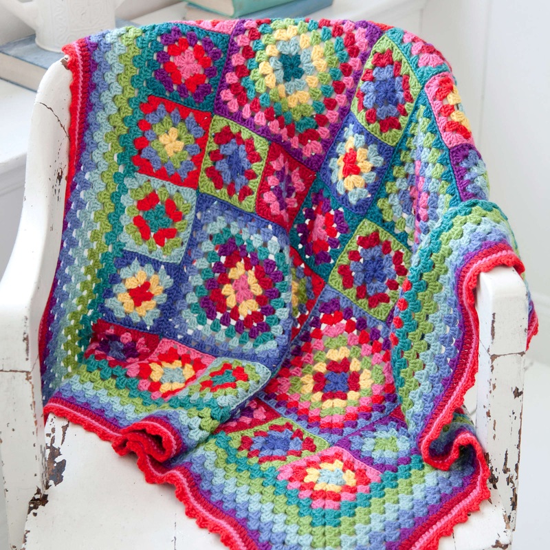 Red Heart Crochet Blanket Statement